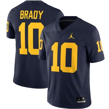 Tom Brady Michigan Wolverines Jordan Brand Alumni Player Game Jersey - Navy