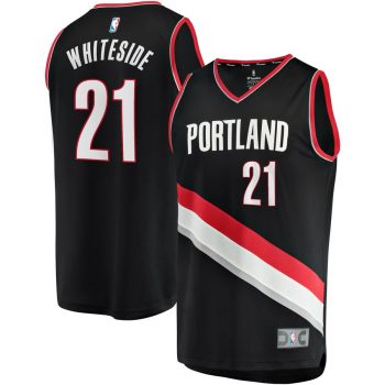 Hassan Whiteside Portland Trail Blazers Fanatics Branded Fast Break Replica Jersey Black – Icon Edition