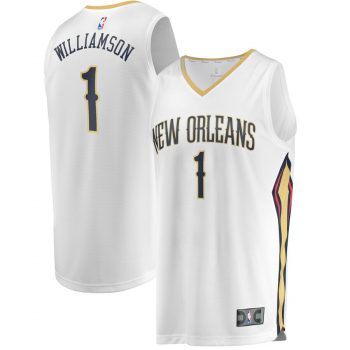 Zion Williamson New Orleans Pelicans Fanatics Branded 2019 NBA Draft First Round Pick Fast Break Replica Jersey White - Association Edition