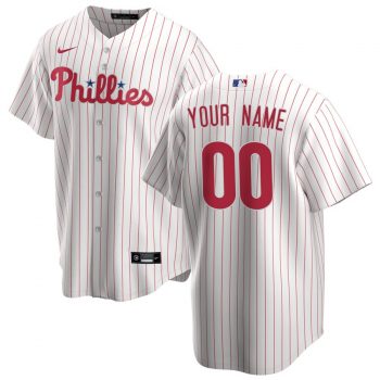 Philadelphia Phillies Nike Home 2020 Replica Custom Jersey - White/Red