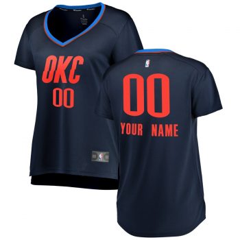 Oklahoma City Thunder Women's Fast Break Replica Custom Jersey Navy - Statement Edition